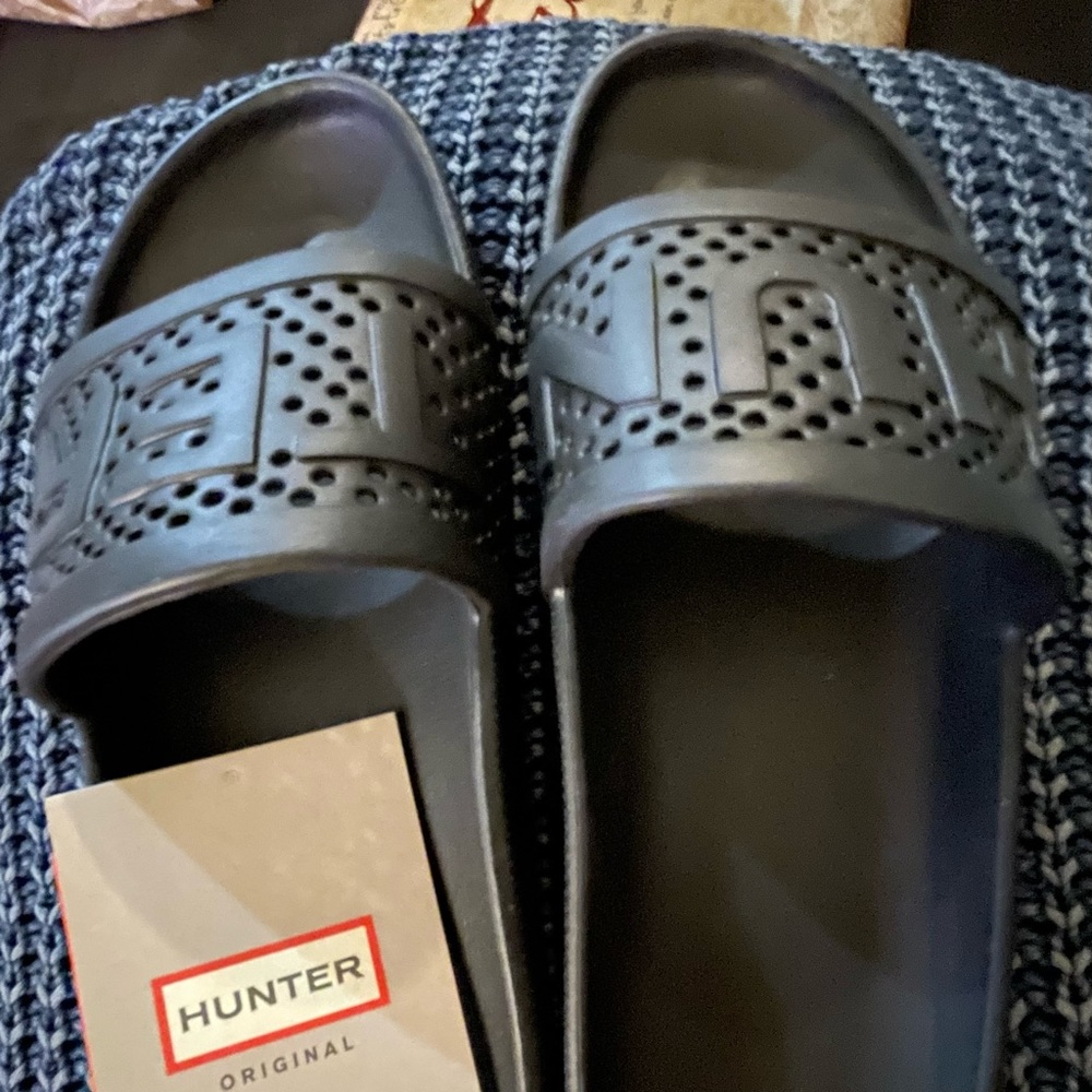 NEW NWT Hunter Women's BLOOM™ Slides Sandals Sz 11
